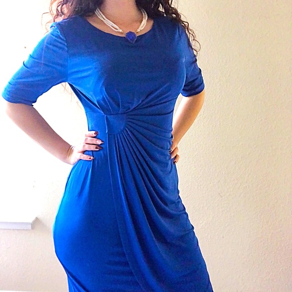 NorthStyle cobalt blue midi dress size 8 - Picture 7 of 10